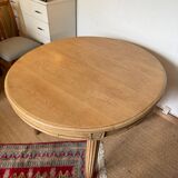 Table à manger extensible ovale Art Déco en bois