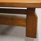 Brutalist coffee table oak 1970 vintage