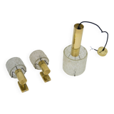 Set of pendant and two wall lights by fagerlund, 1950s