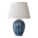 Vintage table lamp in blue and white ceramic from Delft, signed Makkum, hand-painted, 1950s