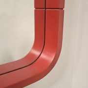 80s Pop Art Red Rounded Frame Mirror