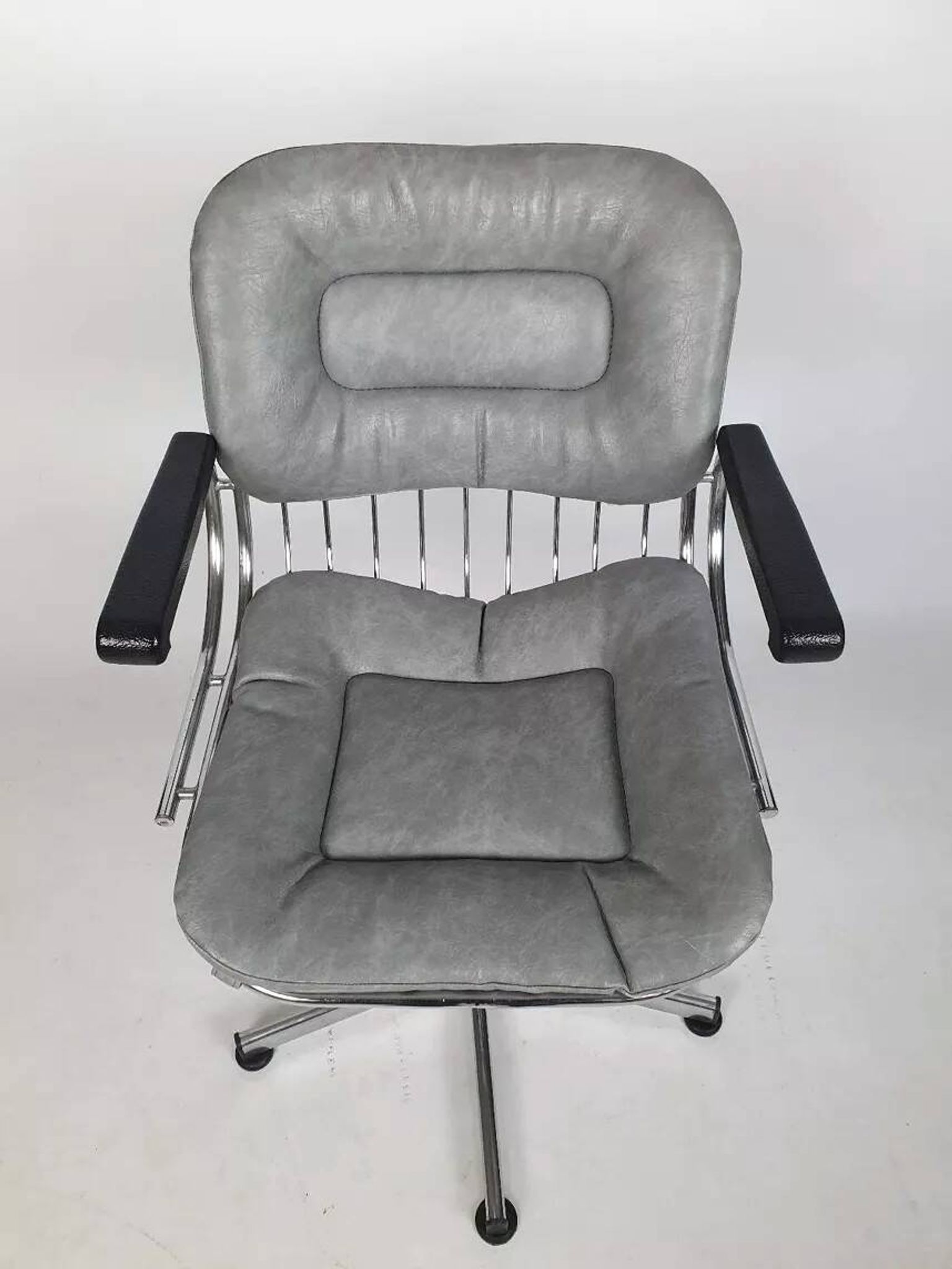 Vintage chrome swivel armchair