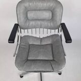 Vintage chrome swivel armchair