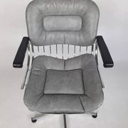 Vintage chrome swivel armchair