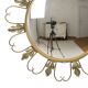 Vintage Fish Eye Convex Mirror Sunburst Witch Mirror Deknudt 46cm