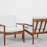 Paire de fauteuils danois vintage par Arne Vodder pour Glostrup 1960