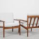 Midcentury Danish pair of easy chairs by Arne Vodder for Glostrup 1960s