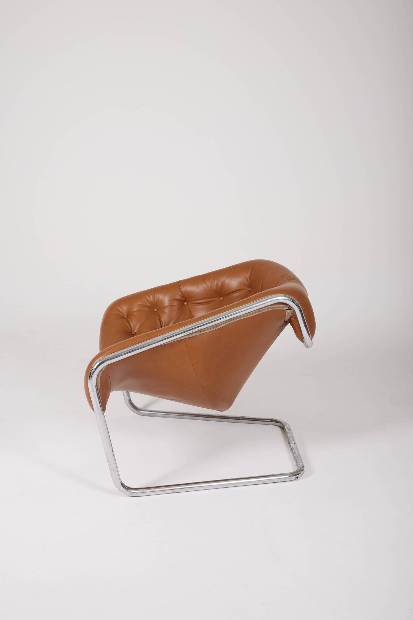 Fauteuil en cuir "Boxer" Kwok Hoi Chan pour Steiner, 1970s
