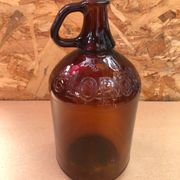 Ancienne Bouteille Dame Jeanne CLOROX Verre Marron Vintage #A941