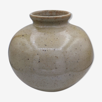 Vase boule en grès