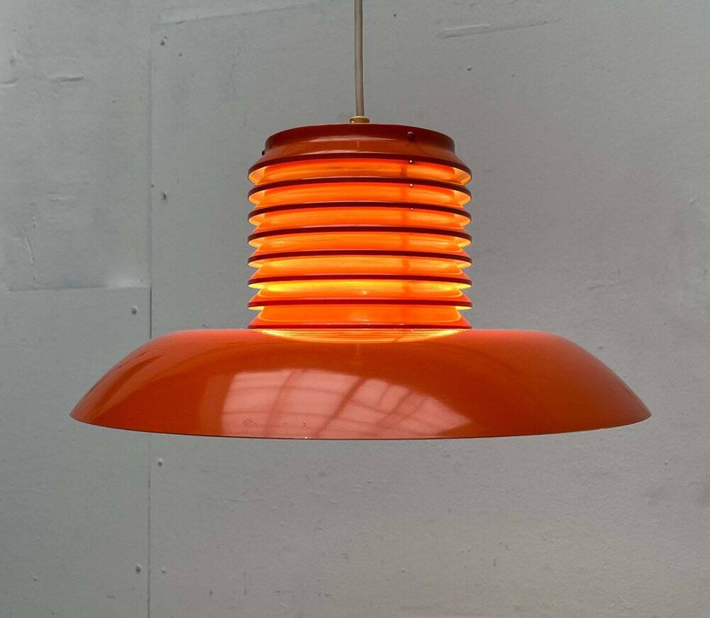 Mid-Century Modern German Space Age Orange Pendant Lamp, 1960s