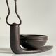 Brutalist escargot vintage candle holder