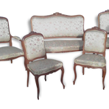 Louix XV show in walnut and silk brodees time 1880