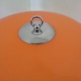 Italian orange plastic and chrome table lamp, 1960s