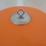 Italian orange plastic and chrome table lamp, 1960s
