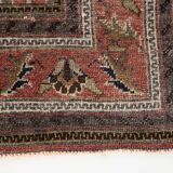 4x7 Brown Floral Vintage Persian Rug, 130x215Cm SK 2606