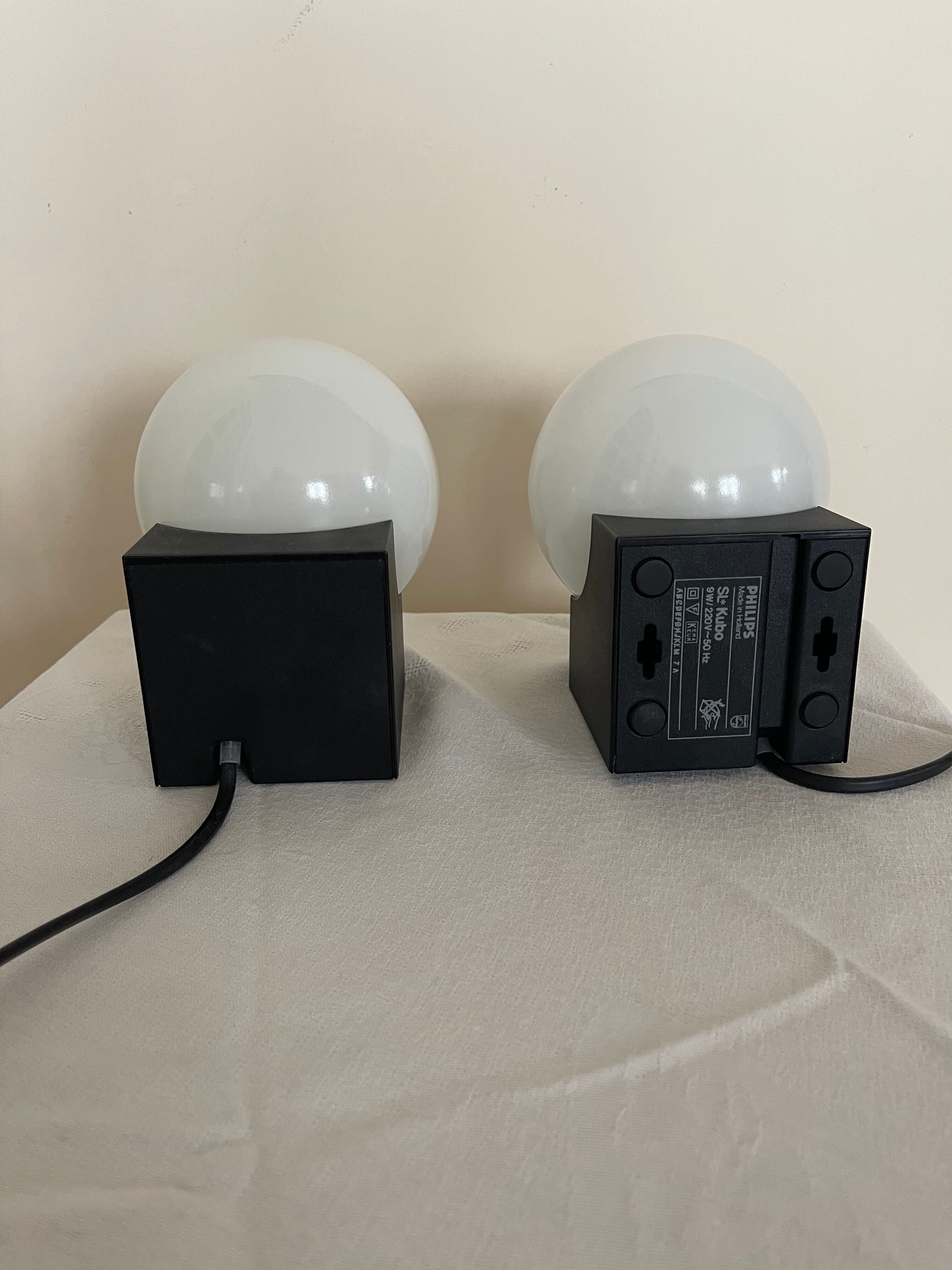 Pair of Philips KUBO SL vintage 80s