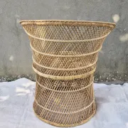 Vintage woven rattan/basket barrel chair