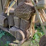 Harley Davidson wicker sculpture