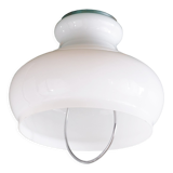 White opaline ceiling lamp or suspension
