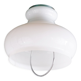 White opaline ceiling lamp or suspension