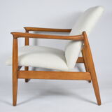 Polish icon, armchair model GFM-64, designed by E.Homa, 1960s, cream