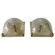 Pair of wall lights or flush mounts in plexiglass by Leola, 1970s, Germany.