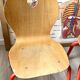 Paire de chaises enfant bois et metal rouge