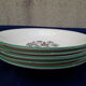 5 hollow plates in salins earthenware floral decoration diam 22 cm