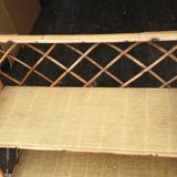 Colonial style rattan wall shelf