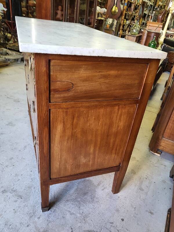 Louis xvi style mahogany 3-drawer chest of 19th century
