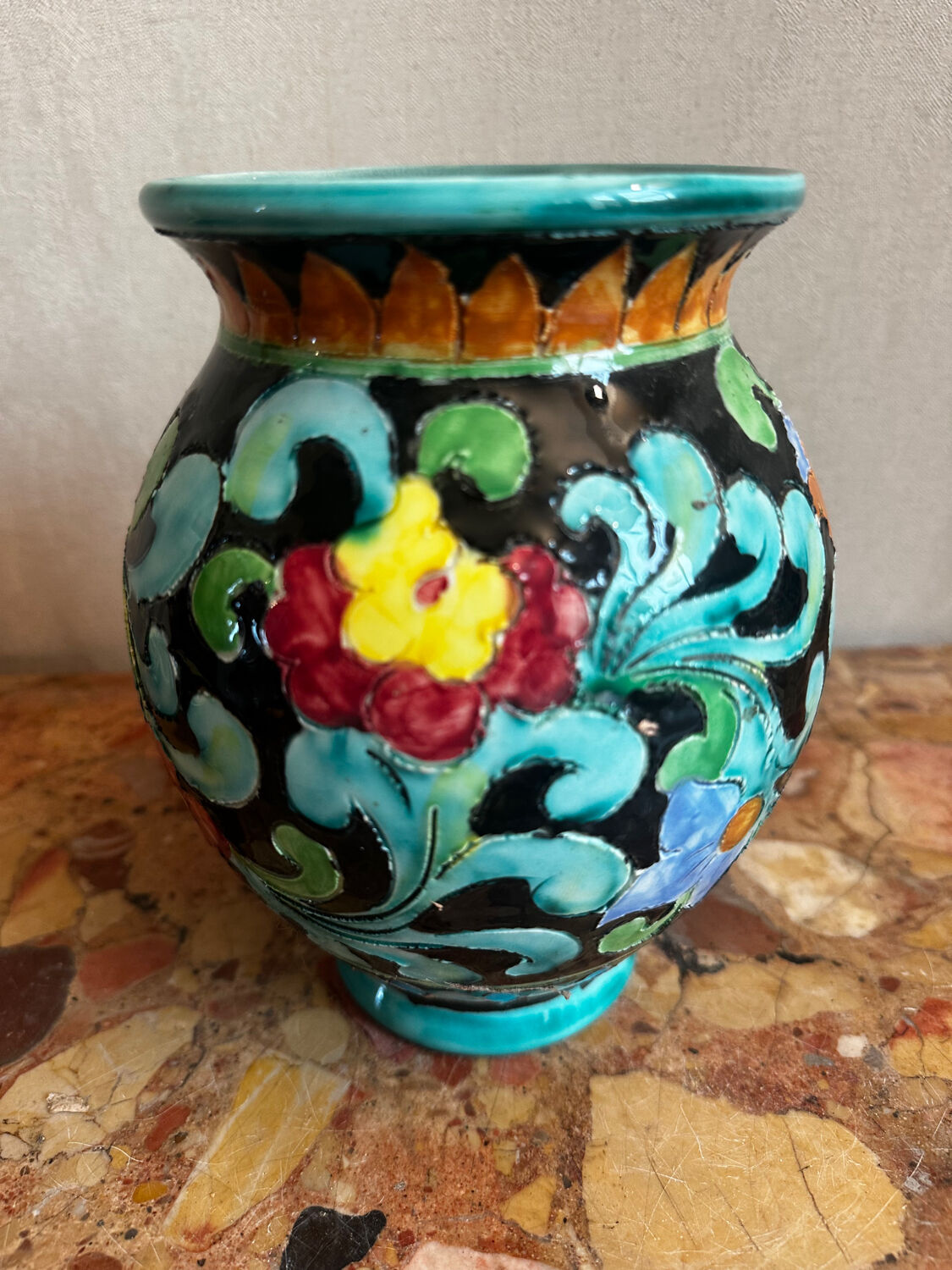 Vintage ceramic vase Cerart Monaco