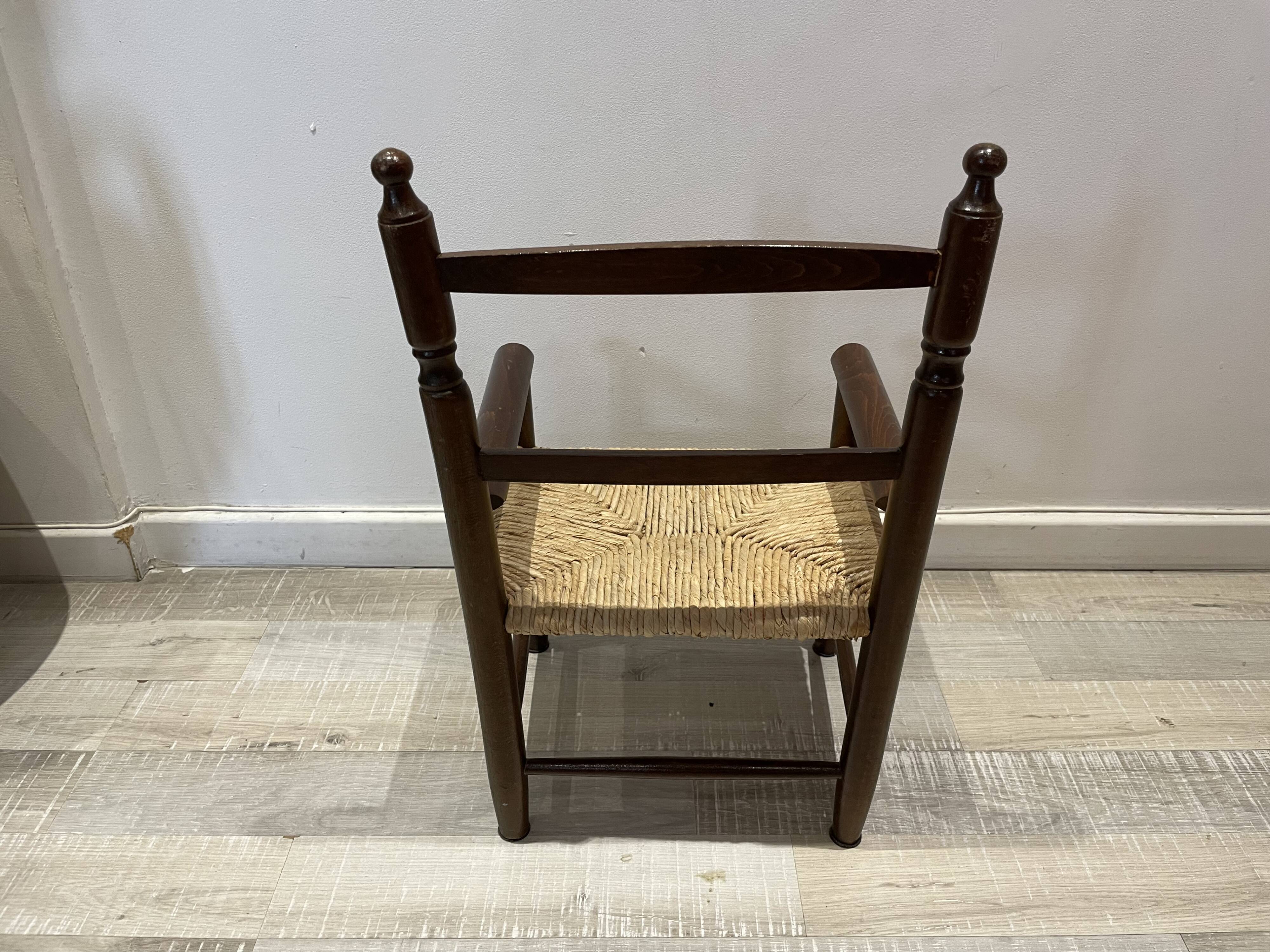 Children's straw armchair