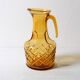 Vintage Designer Italian Amber Glass Carafe / Mid-century Jug / Bormioli