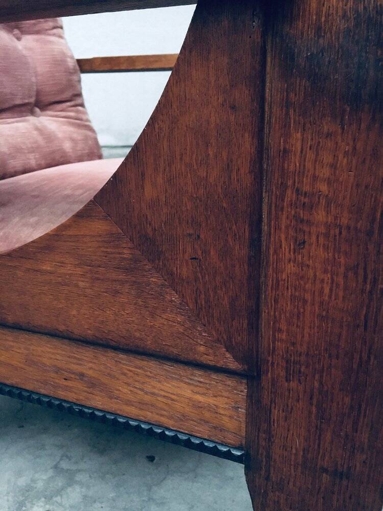 Dutch Art Deco Modernist Reclining Grand Armchair, Netherlands, 1920s