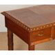 Oak and brass desk in the style of Charles Dudouyt, 1940.