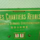 Advertising poster "the reunis chantiers" by the designer ets Bouche & Valletton 1958