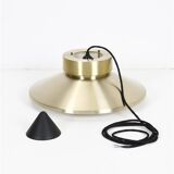 Lyskær Belysning “U.F.O” pendant lamp / Space Age / Danish modern design / gold / brass / aluminium / 1970s