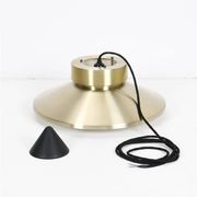 Lyskær Belysning “U.F.O” pendant lamp / Space Age / Danish modern design / gold / brass / aluminium / 1970s
