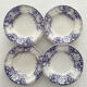 4 Sarreguemines "Jardinière" ironstone soup plates