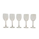 PRODUCT BHV - Set of 5 wine glasses in cut crystal 1970