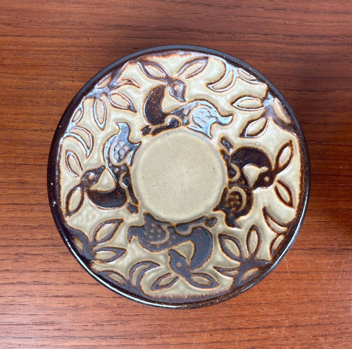 Bols et porte-bougie en poterie d'atelier danoise du milieu du siècle moderne de Michael Andersen Keramik, années 1960, lot de 3