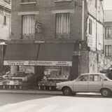 Vintage silver gelatin print of an urban scene on Rue Félicie, 1970s, 52 x 42 cm