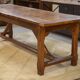Grande table de ferme en orme massif 1950’s