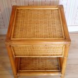 Rattan nightstand