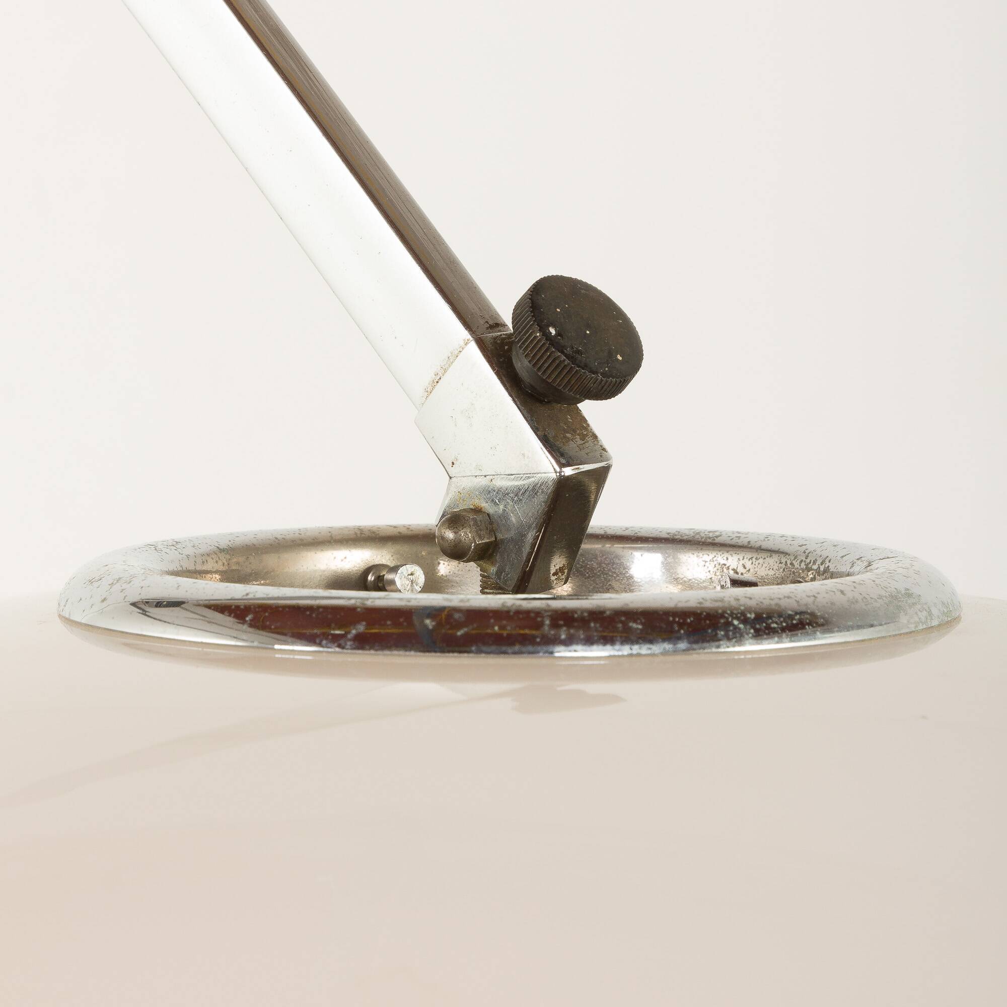 Italian mid century extra large arc lamp with Murano glass shade, 1970s