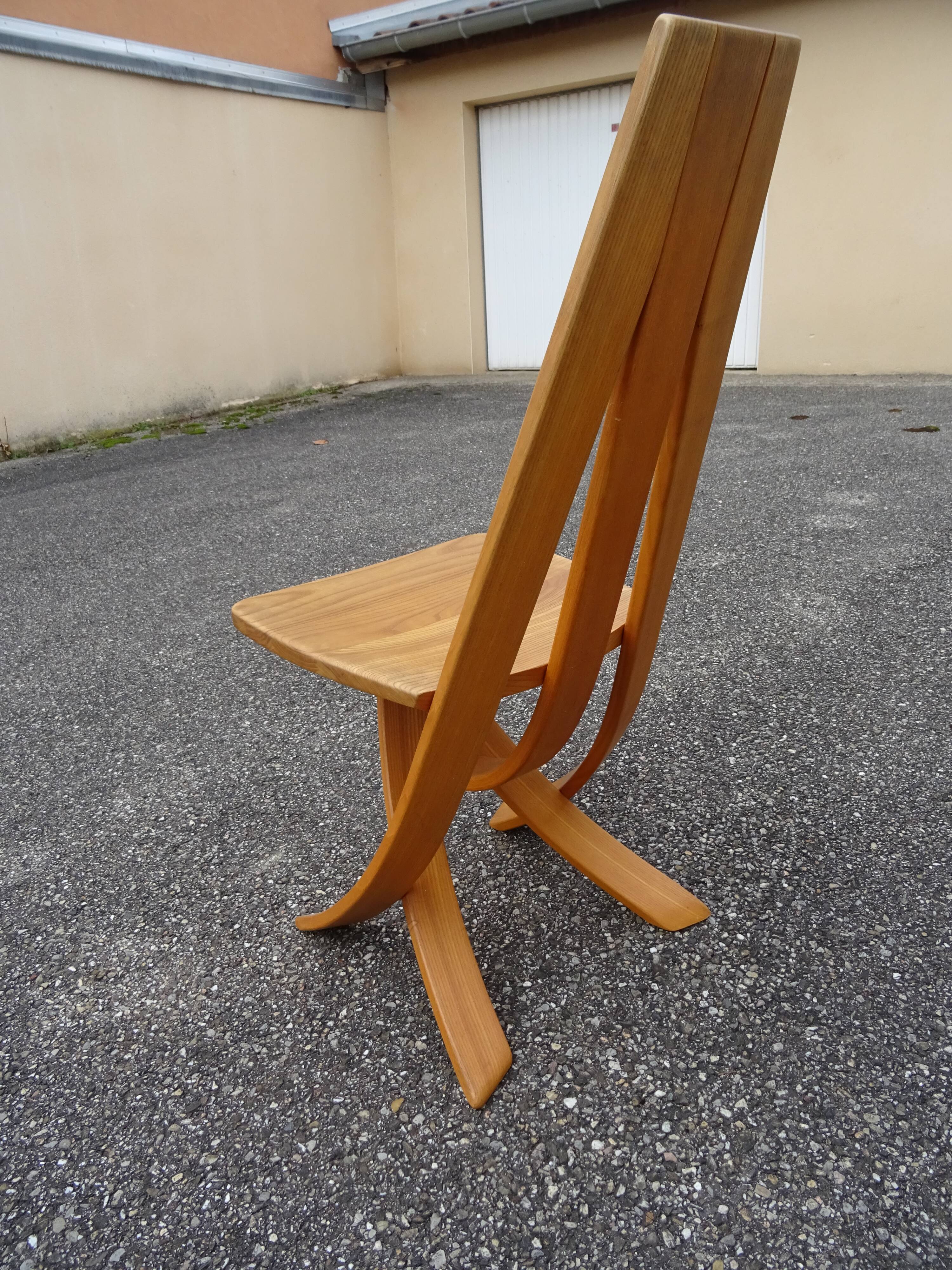 Set of 5 Epona chairs designed by Francis Taglian, France, 1980s.