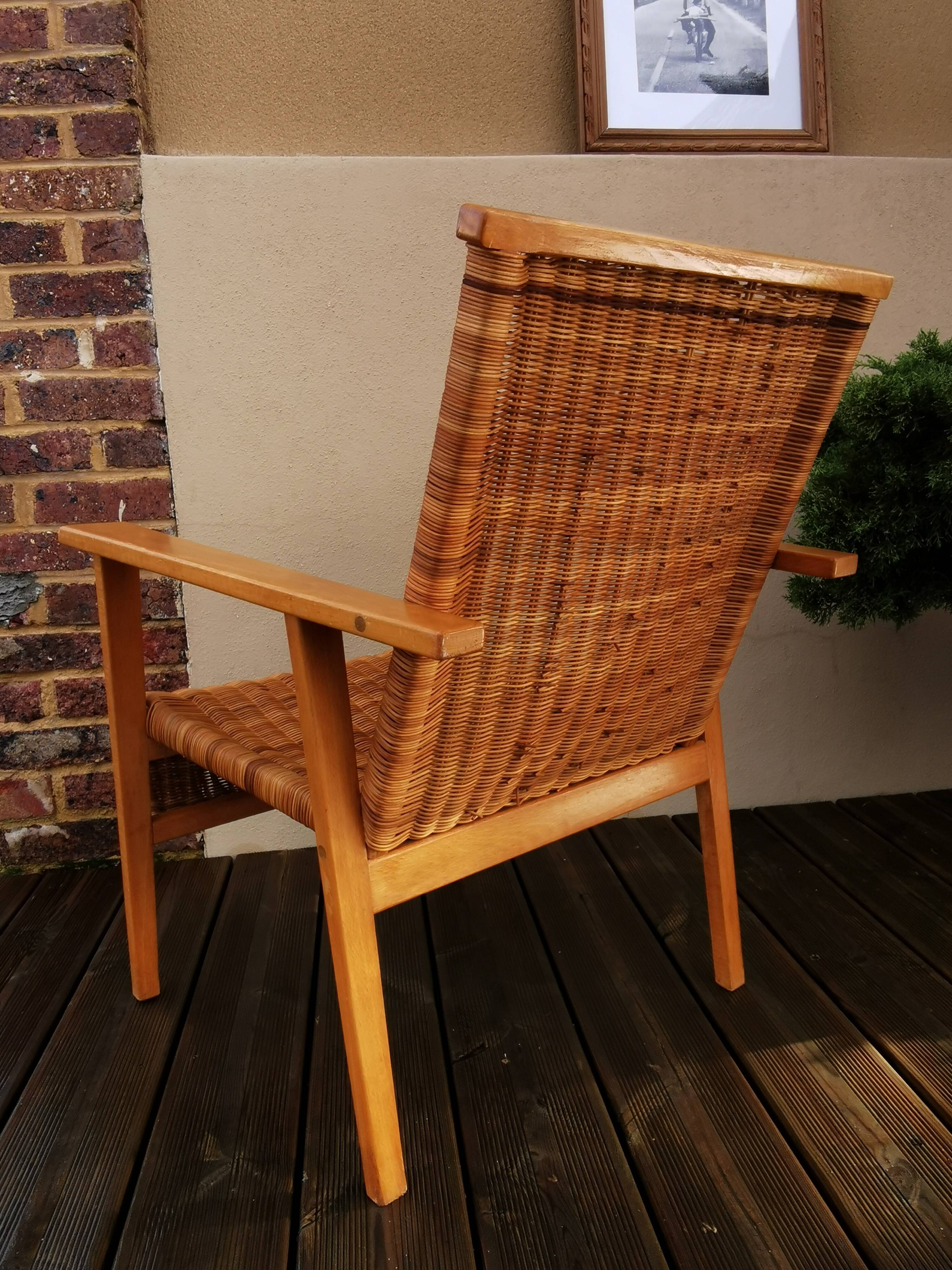 Wicker armchair