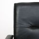 Vintage black leatherette office cantilever chair, 1970s