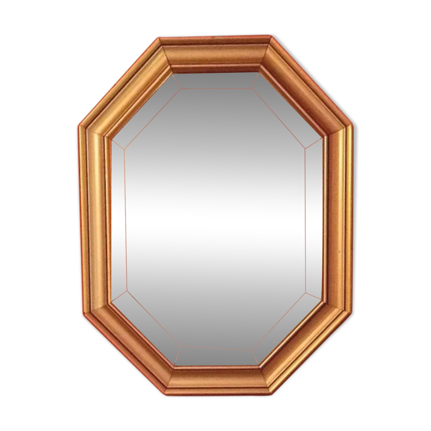 Golden wooden mirror